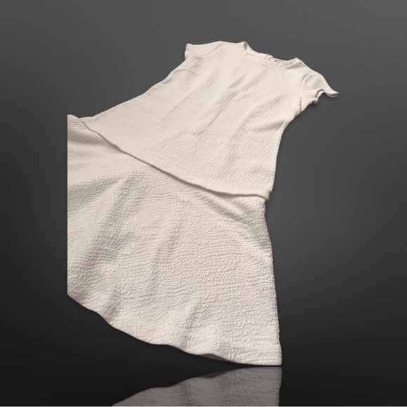 Michael Kors Dress Women White Sheath Flounce Hem Short Sleeve Stretch, size XS - Picture 4 of 8